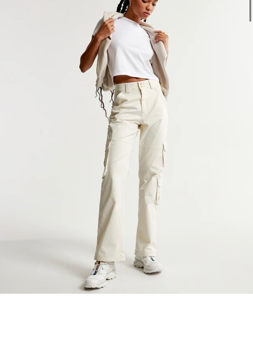 Abercrombie & Fitch Cream Cargo Pants